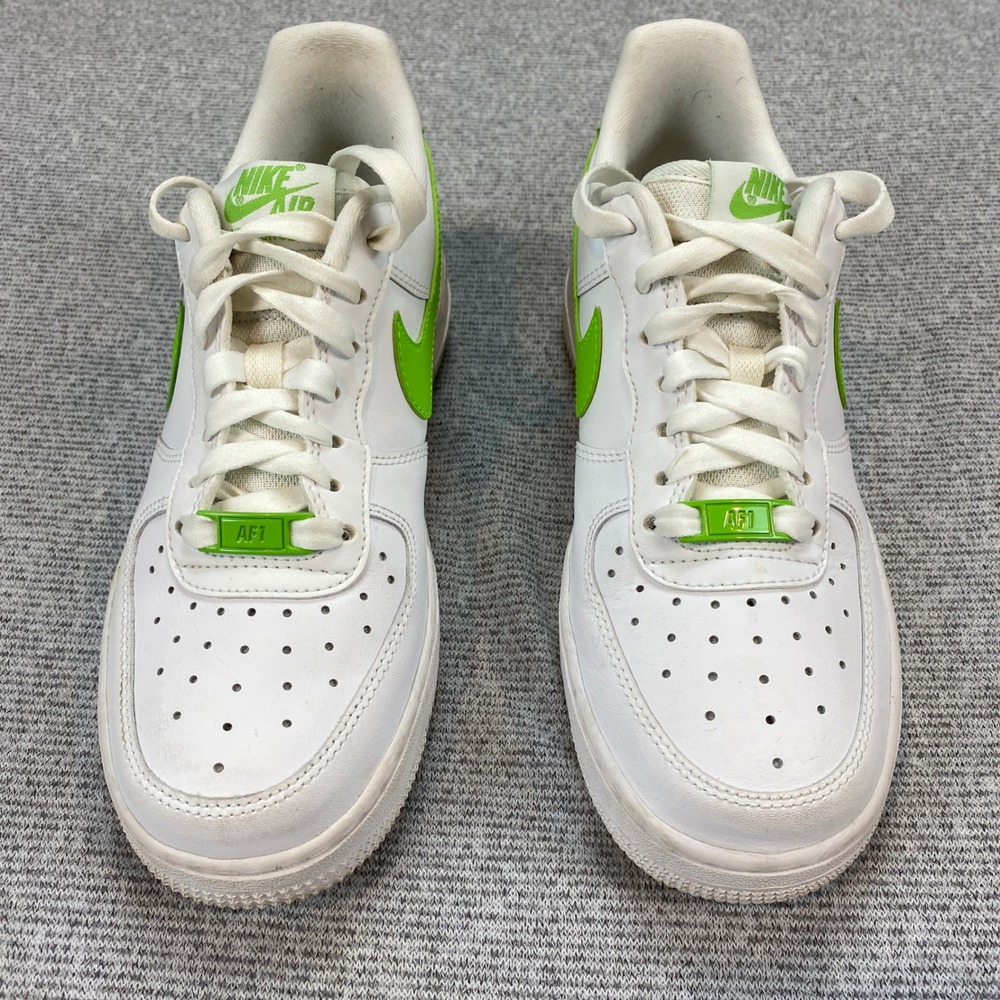 Nike Air Force 1 Low White Action Green Womens Size 6 Sneakers - Picture 9 of 13